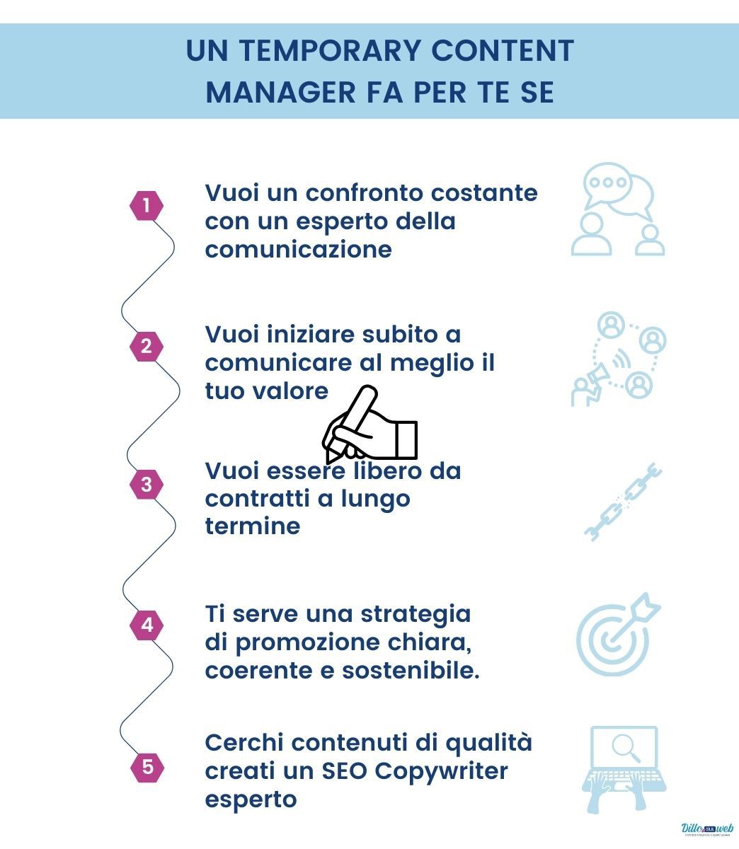 Temporary Content Manager Vantaggi