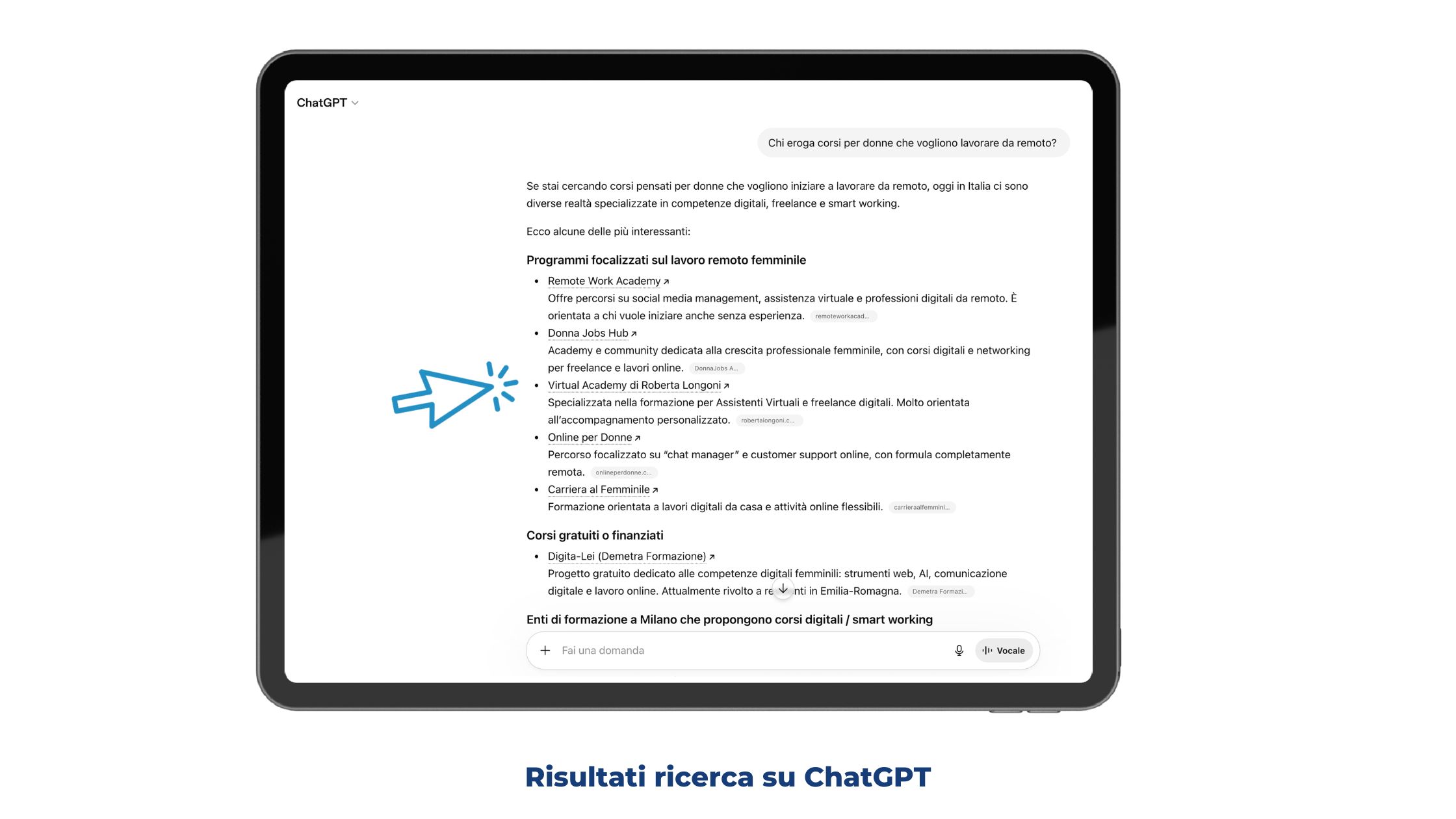 Risultati Ai con content design