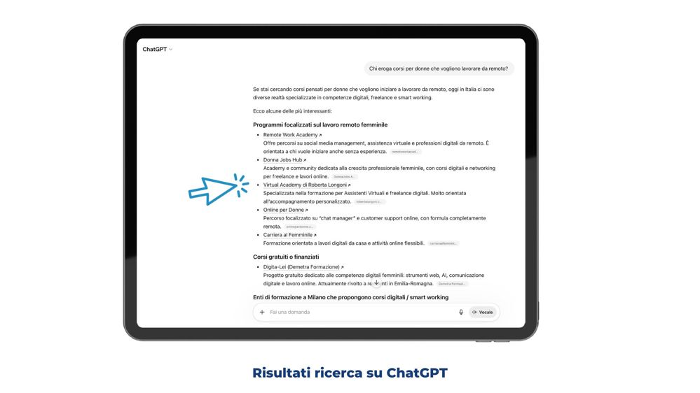 Risultati Ai con content design